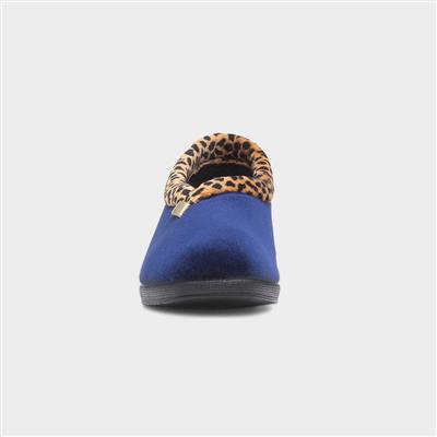 Paloma Womens Navy Wedge Slipper