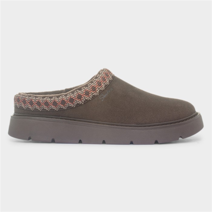 Keepsakes Womens Chocolate Suede Slipper