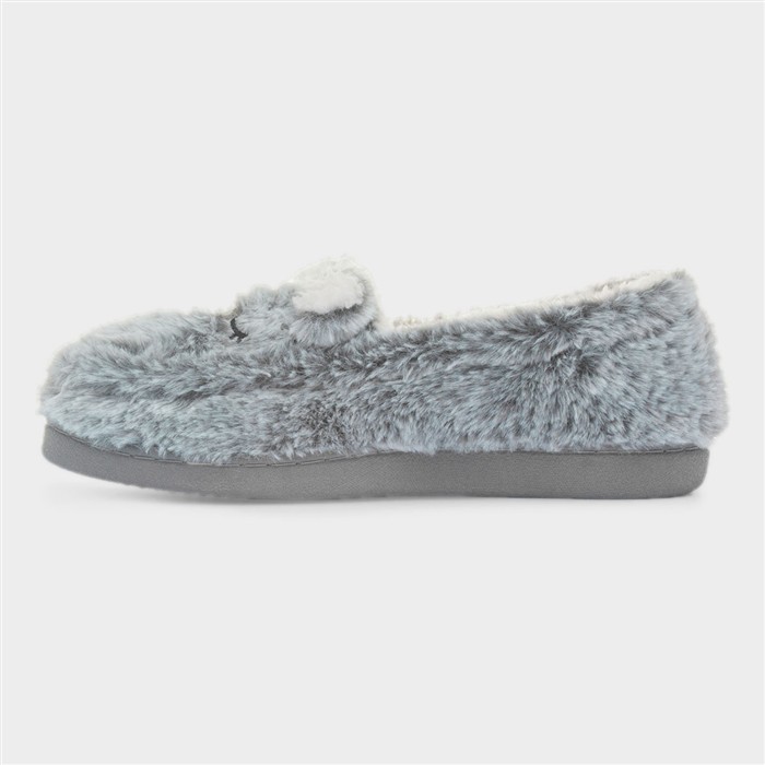 Women's Grey Koala Moccasin