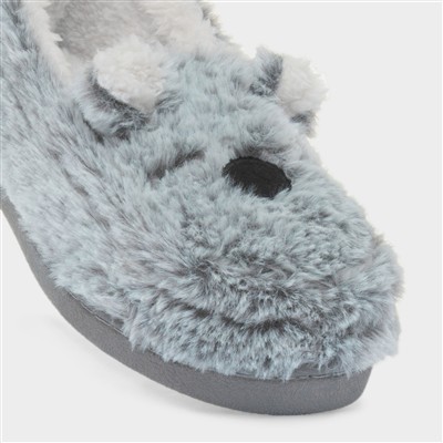 Women's Grey Koala Moccasin