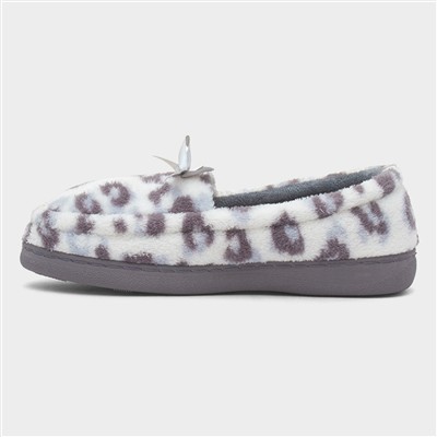 Womens Grey Moccasin