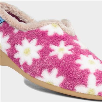 Daisy Womens Pink Full Slipper