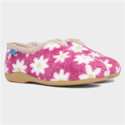 Daisy Womens Pink Full Slipper
