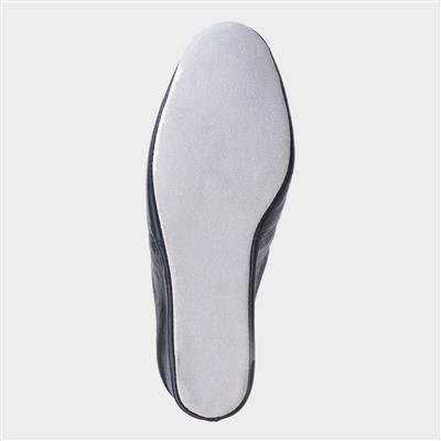 Mahon Womens Navy Leather Slipper