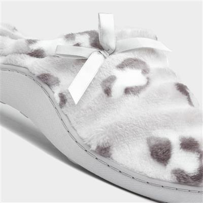Clara Womens Grey Leopard Mule