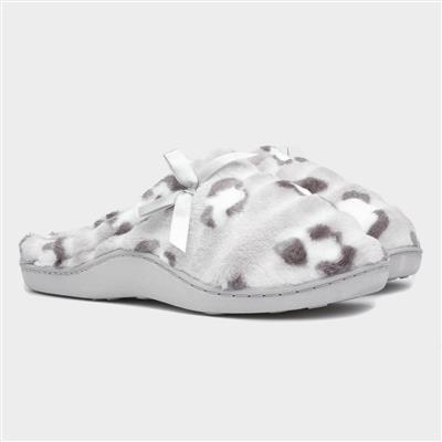 Clara Womens Grey Leopard Mule