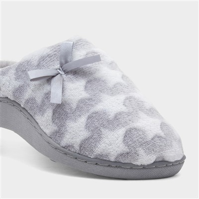 Womens Grey Star Mule