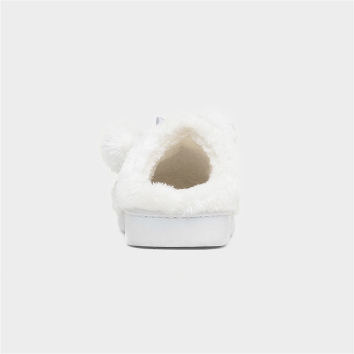 Women's Grey Faux Fur Mule