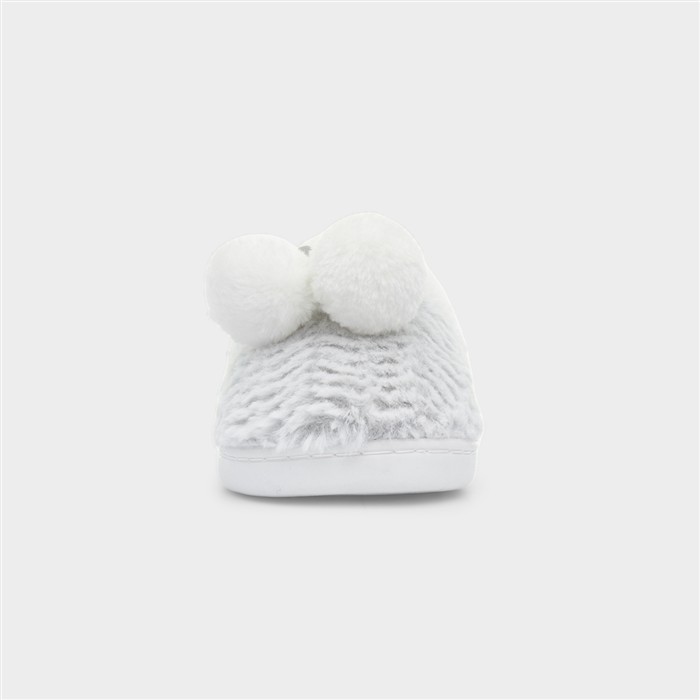 Womens Grey Mule Slipper