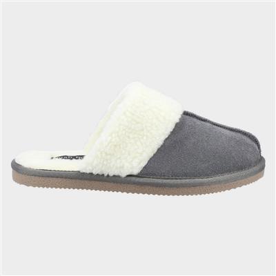 Womens Arianna Mule Slippers in Grey