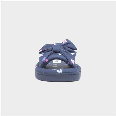 Ingrid Womens Navy Slipper