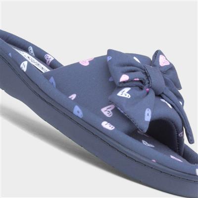 Ingrid Womens Navy Slipper