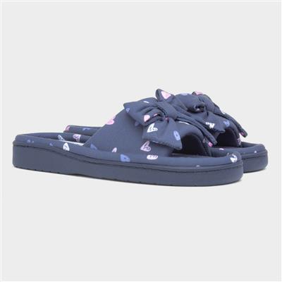Ingrid Womens Navy Slipper
