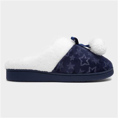 Iris Womens Navy Star Mule