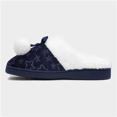 Iris Womens Navy Star Mule