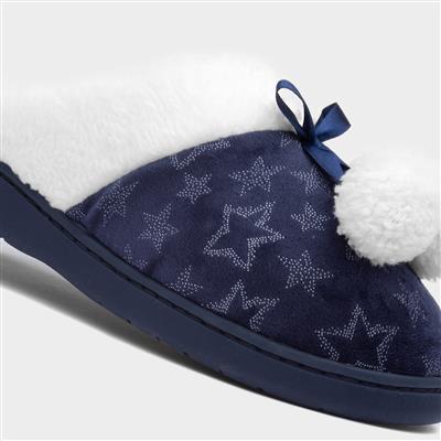 Iris Womens Navy Star Mule