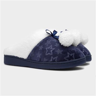 Iris Womens Navy Star Mule