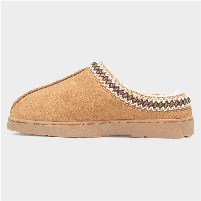 Womens Chestnut Faux Fur Mule