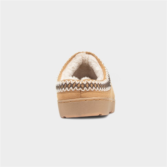 Womens Chestnut Faux Fur Mule
