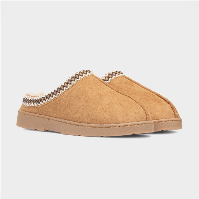 Womens Chestnut Faux Fur Mule