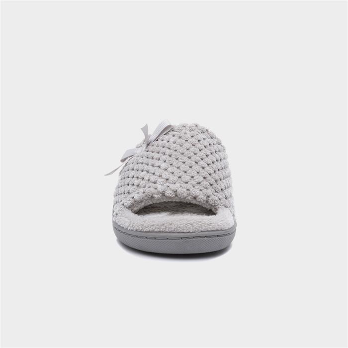 Grey Womens Open Toe Slipper