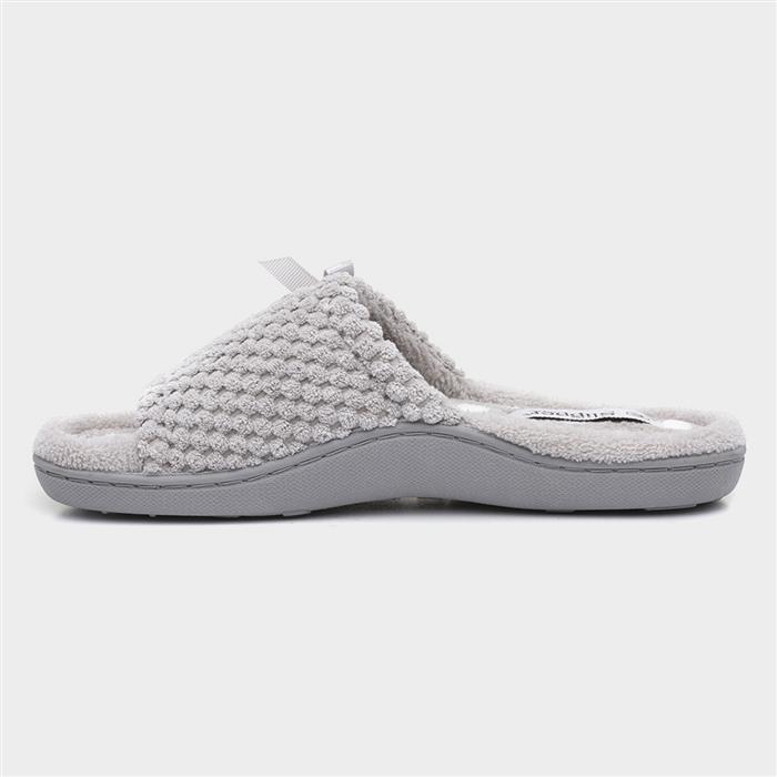 Grey Womens Open Toe Slipper