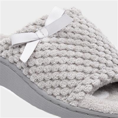 Grey Womens Open Toe Slipper