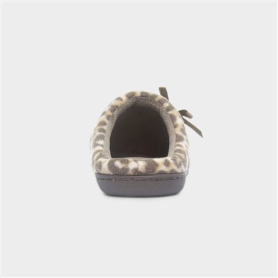 Womens Brown Leopard Mule