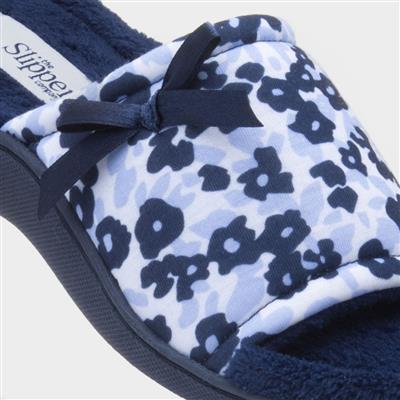Womens Navy Mule Slipper