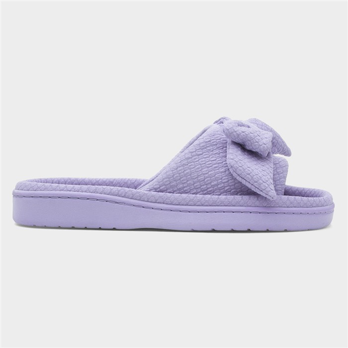 Womens Blue Open Toe Slippers