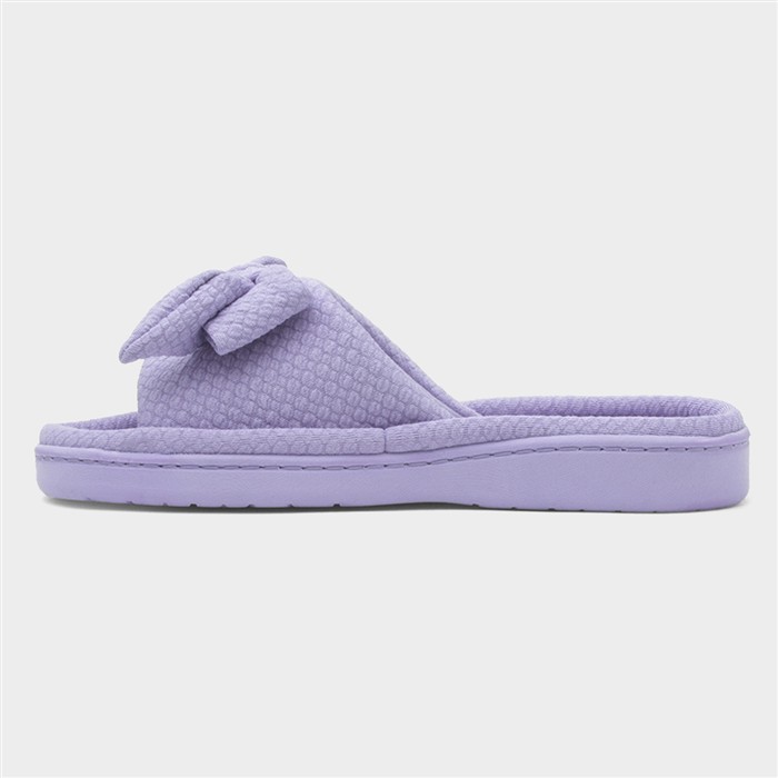 Womens Blue Open Toe Slippers