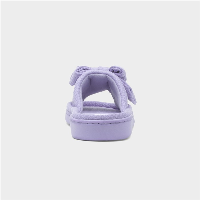Womens Blue Open Toe Slippers