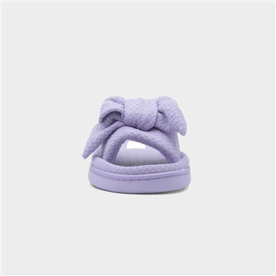 Womens Blue Open Toe Slippers