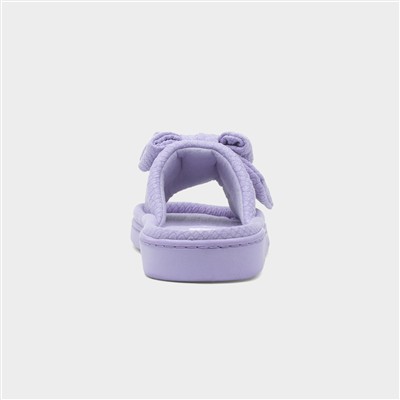 Womens Blue Open Toe Slippers