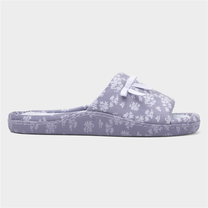 Womens Blue Open Toe Slipper