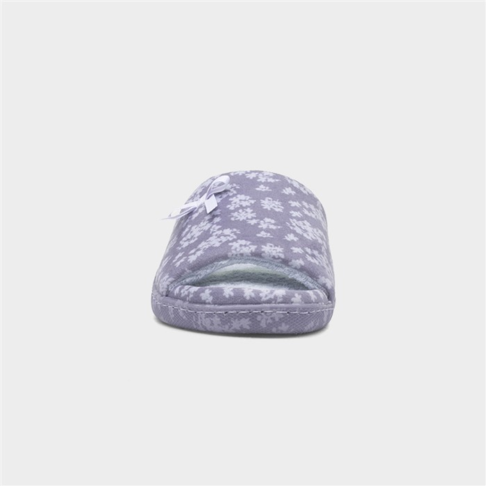Womens Blue Open Toe Slipper