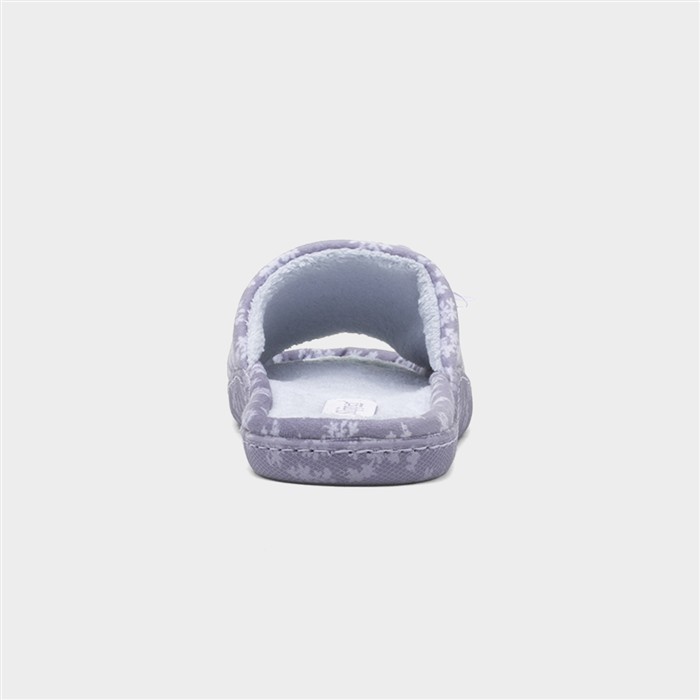 Womens Blue Open Toe Slipper