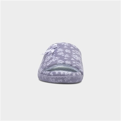 Womens Blue Open Toe Slipper