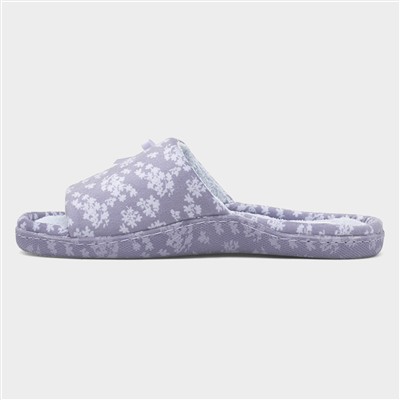 Womens Blue Open Toe Slipper