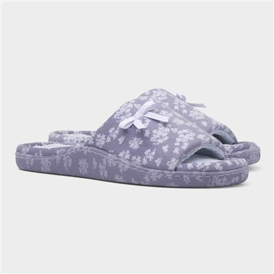 Womens Blue Open Toe Slipper