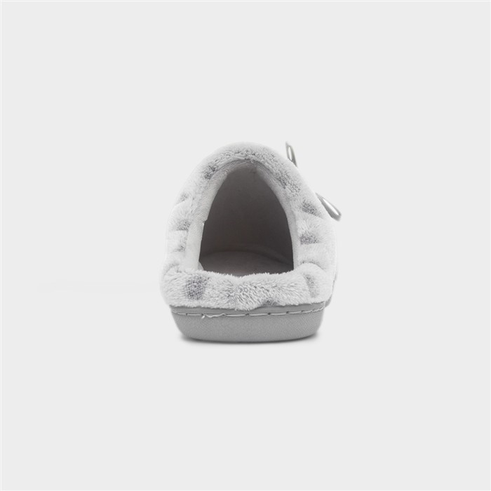 Womens Grey Polka Dot Mule
