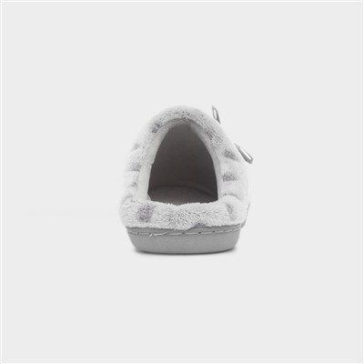 Womens Grey Polka Dot Mule