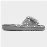 The Slipper Company Grey Womens Bow Mule Slipper (Click For Details)