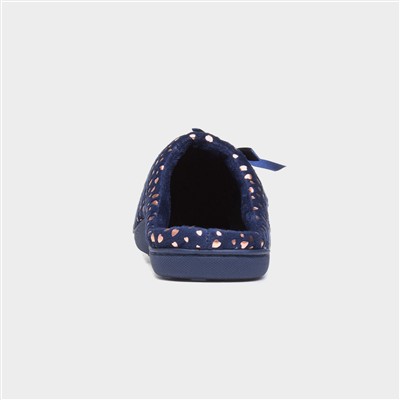 Clara Womens Navy Mule Slipper