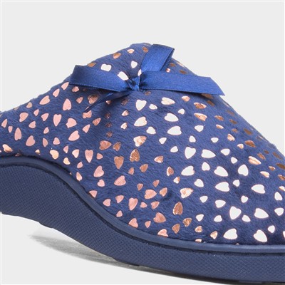 Clara Womens Navy Mule Slipper