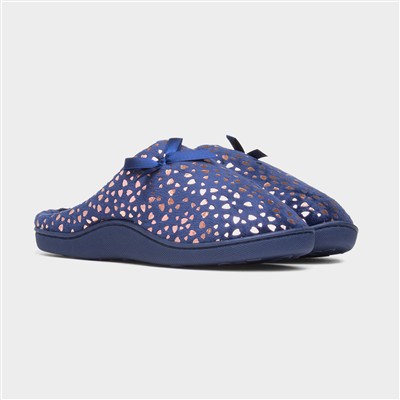 Clara Womens Navy Mule Slipper