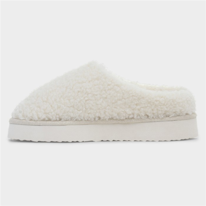 Womens Beige Mule Slipper