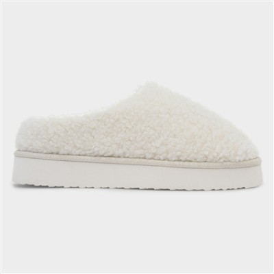 Womens Beige Mule Slipper