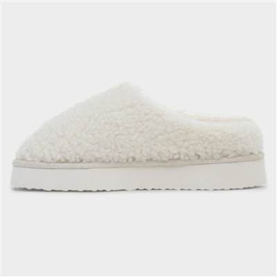 Womens Beige Mule Slipper