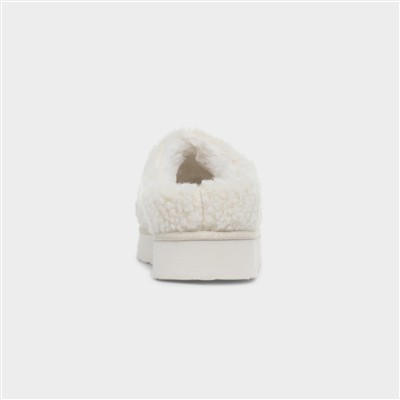 Womens Beige Mule Slipper